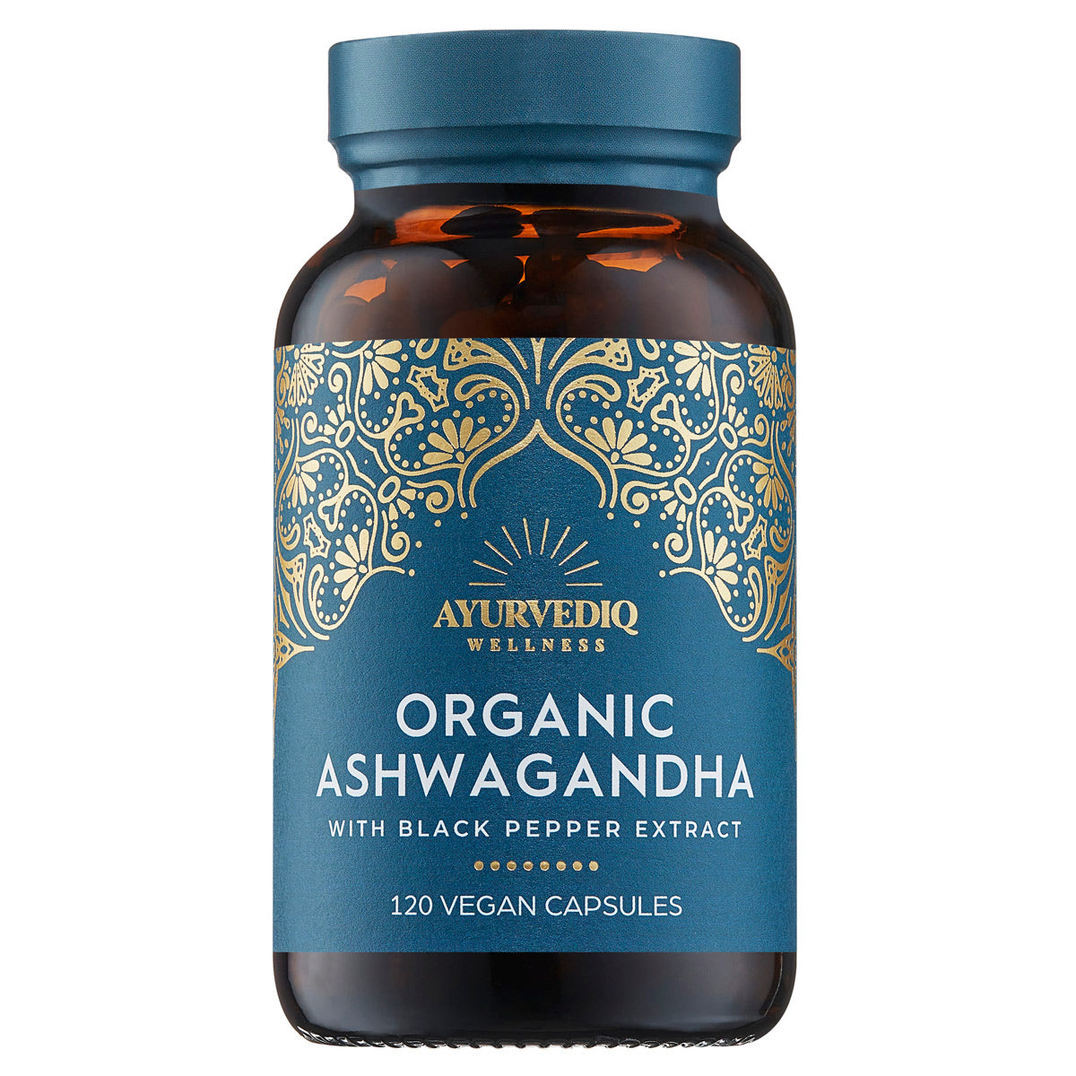 Organic Ashwagandha & Black Pepper Extract Caps – 120’S